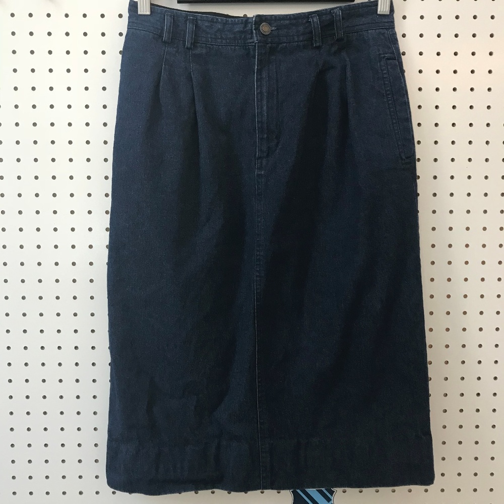 Vintage Denim Knee-Length Skirt